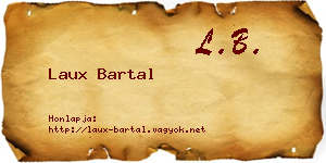 Laux Bartal névjegykártya